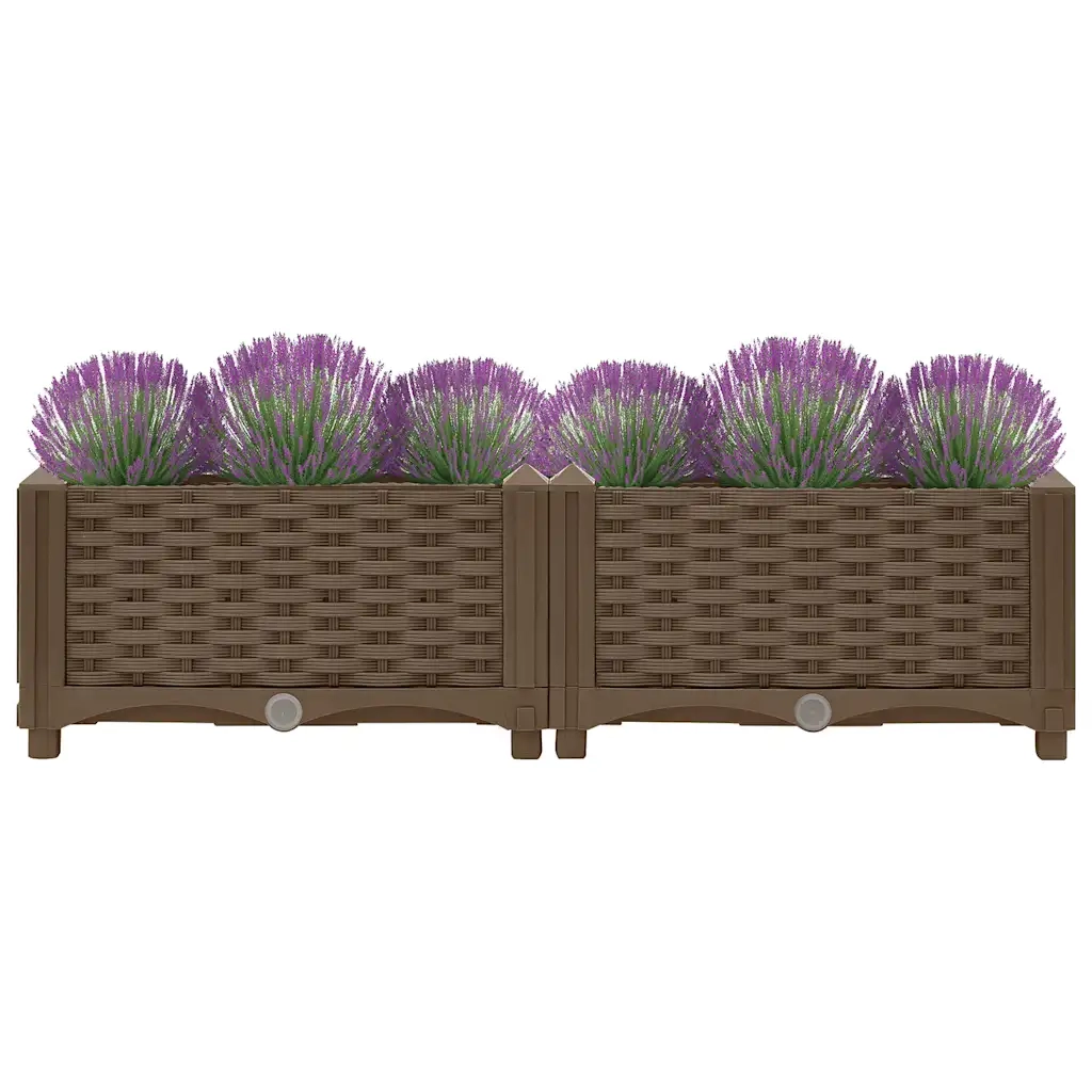 Fioriera | Cassetta per fiori | Vaso Rialzata 80x40x23 cm in Polipropilene