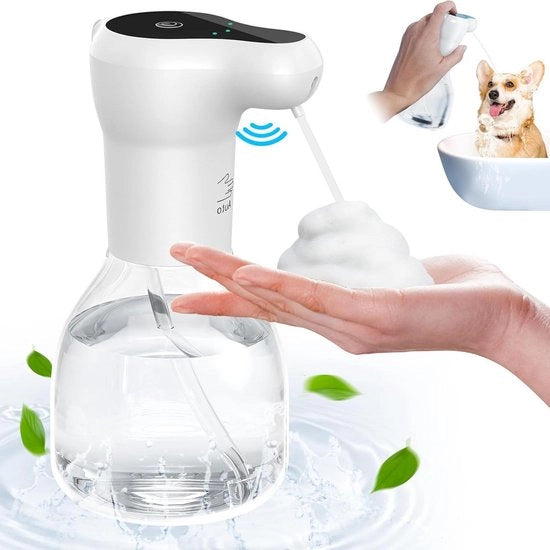 Dispensatore di sapone per mani automatico 2in1 450ML con schiuma touchless Ricaricabile - 3 livelli regolabili - elettrico - Impermeabile per cucina e bagno