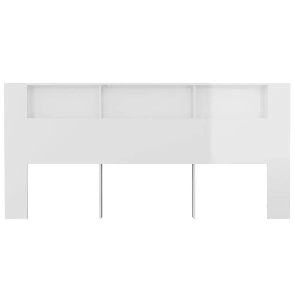 Testiera con Scomparti Bianco Lucido 220x18,5x104,5 cm cod mxl 53479