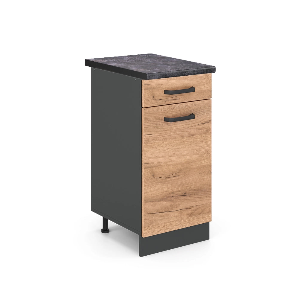 Vicco Mobiletto base per cucina Quercia dorata 40 cm , PL Antracite