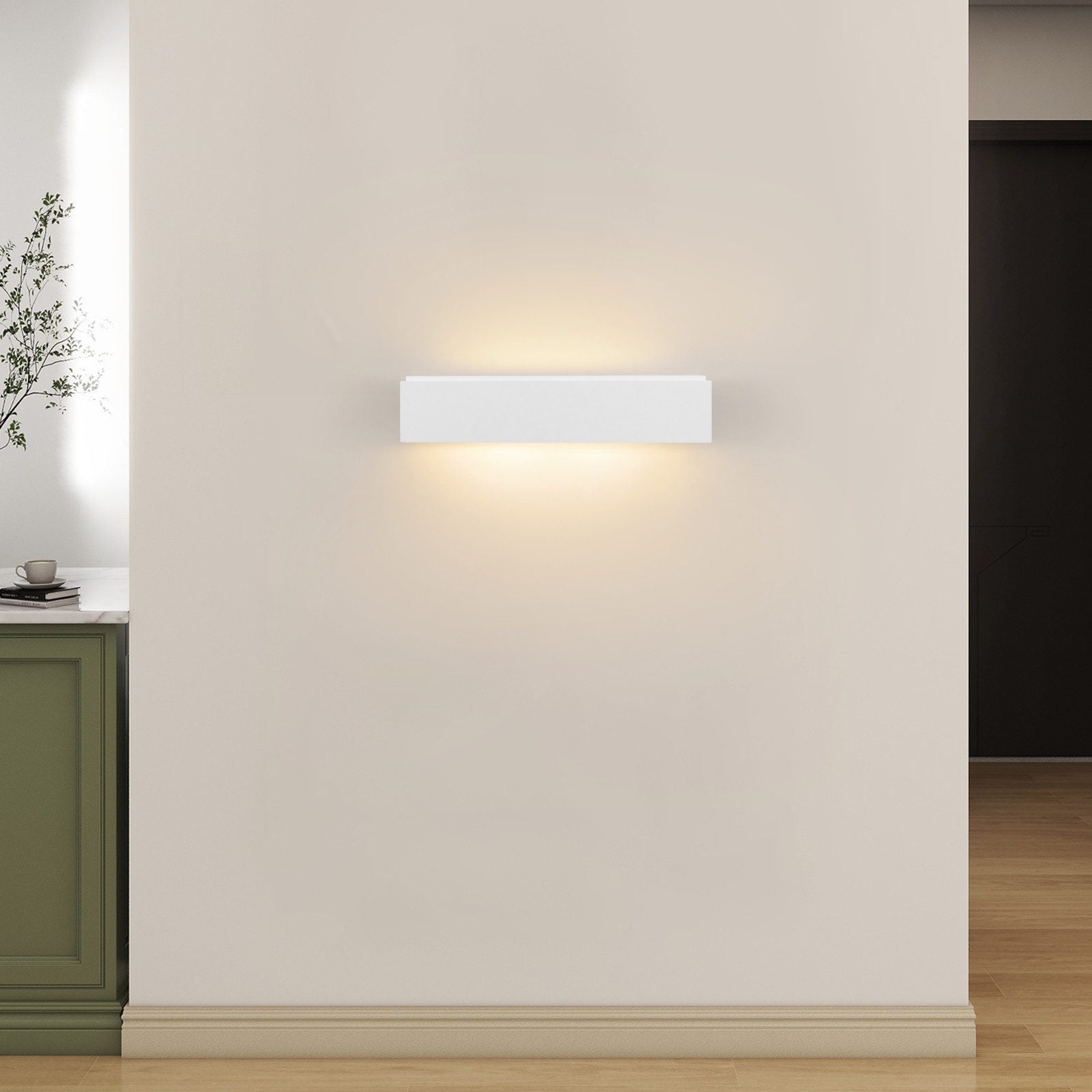 ZMH Applique G9 Lampada in gesso bianco per camera da letto corridoio scale