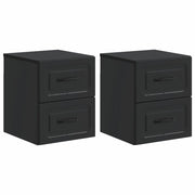 Mobiletto da notte a muro 2 pcs Nero 34,5 x 33 x 40 cm 899318