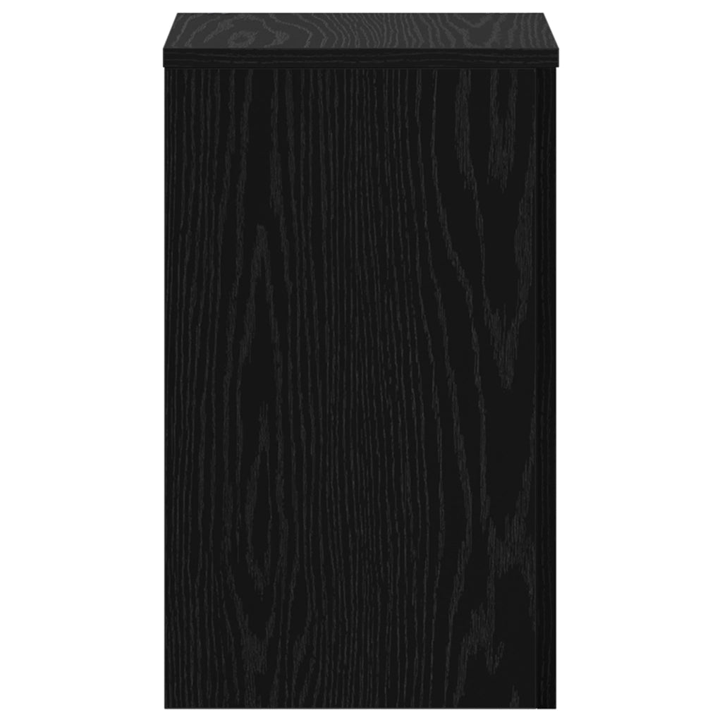 Supporti per Piante 2 pz Rovere Nero 30x30x50 cm Legno ingegnerizzato