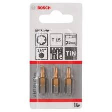 2607001689 - Kit 3 inserti da avvitamento T15, 25mm.
