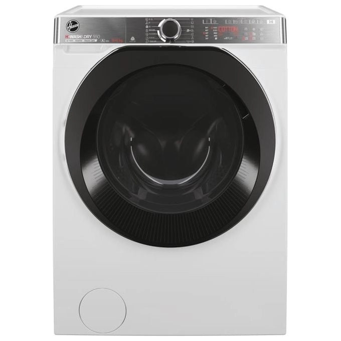 Hoover H-WASH&DRY 550 H-WASH 550, Lavasciuga Slim 8+5 KG, 30% più efficente della classe A, 1400 giri, Bianco, Inverter, Vapore, Wi-Fi, H5DPB 485BC9/1-S