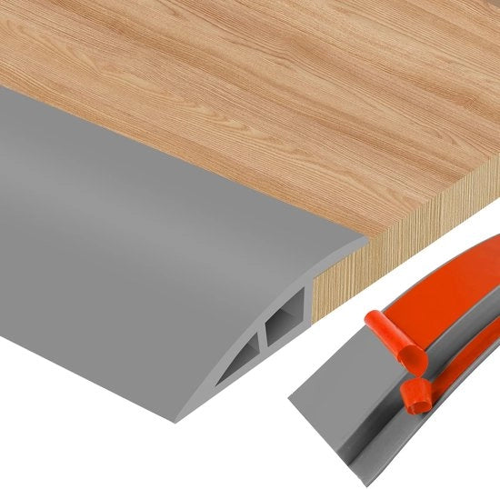 Profilo di transizione doppio lato autoadesivo, profilo di transizione in PVC per pavimento per l'attacco di giunti di pavimento e passaggio di soglia tra tappeti e pavimenti in piastrelle.