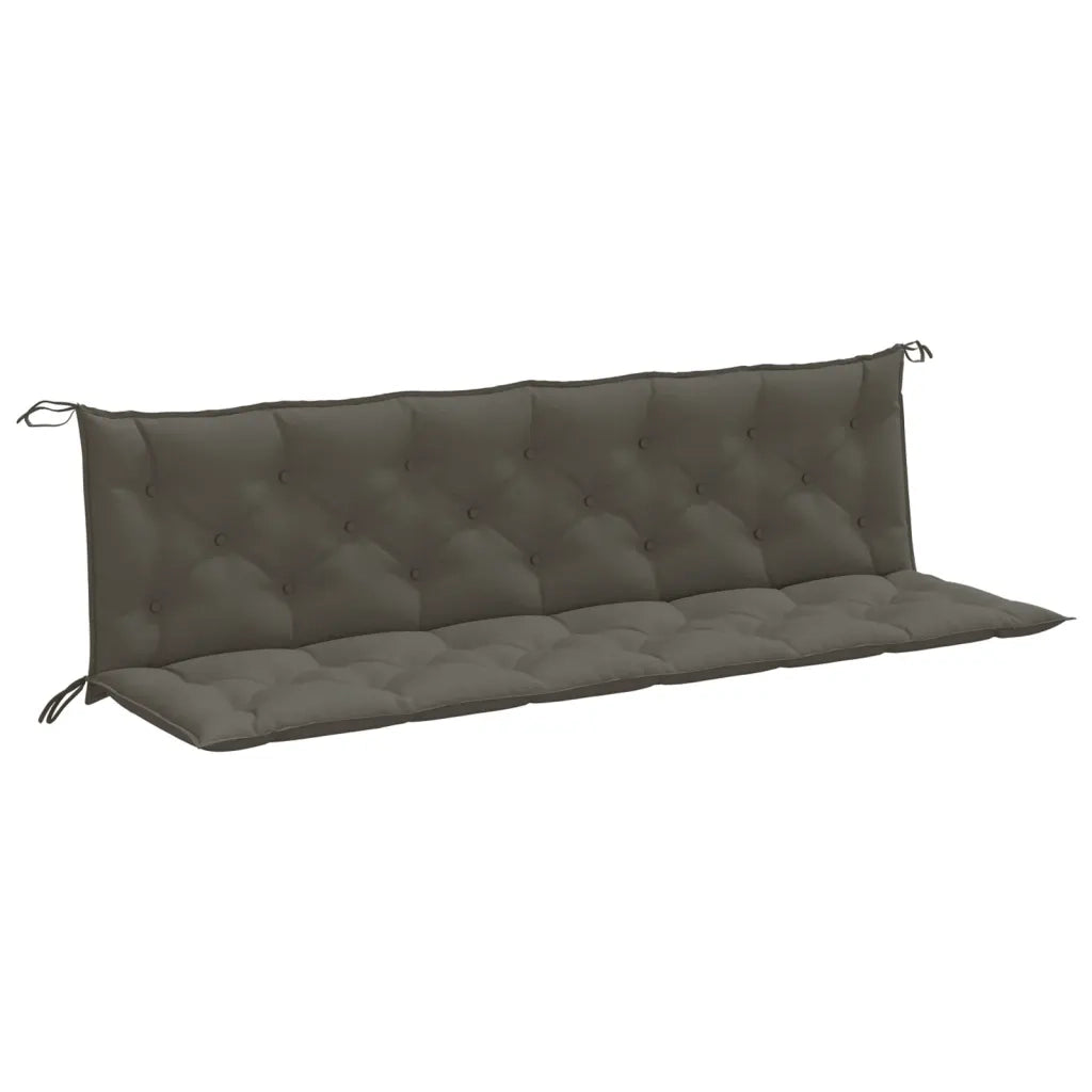 Cuscini Panca Giardino 2 pz-Set di 2 Cuscini per panchina da esterno Grigio Scuro M¨¦lange 200x50x7 cm