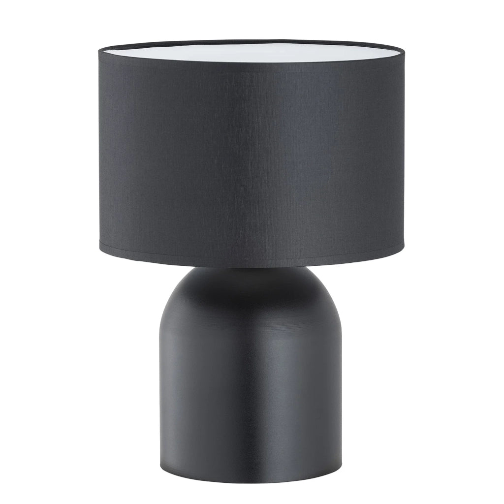 Lampada Da Tavolo Nordica Enlil 1 Luce In Acciaio Nero