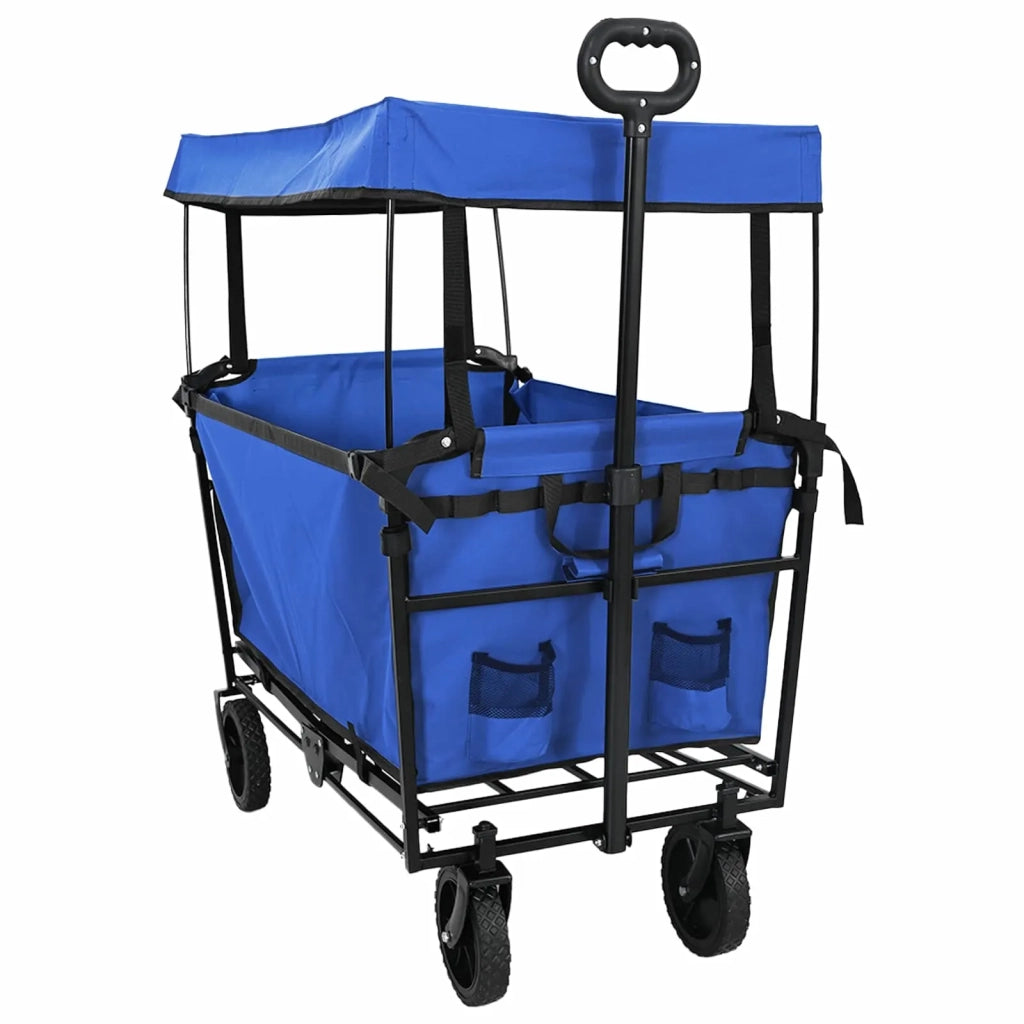 Carrello a Mano Pieghevole Nero 105 x 56.5 x 116 cm 42020663