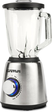 G3 ferrari g20165 frullatore "turbine", 1,5 litri, 1300 w, bicchiere in vetro, 6 lame, velocità variabile, pulse, corpo inox
