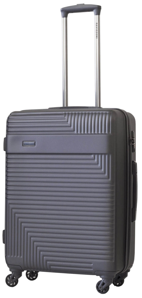 Trolley Valigia Media Rigida in ABS 4 Ruote TSA Ravizzoni Long Island Grigio