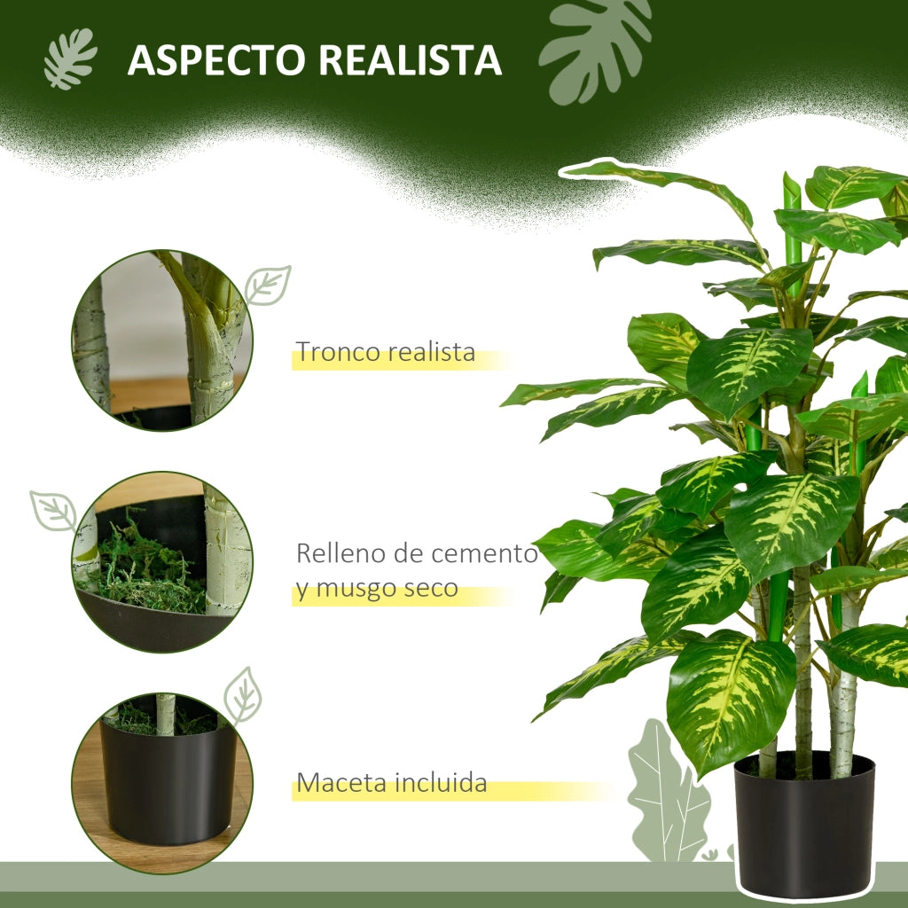 Pianta Artificiale Aglaonema ¨C Zephmum ¨C Verde 95 cm