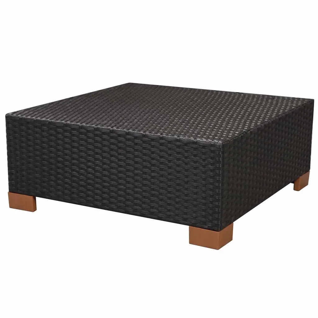 Set Divani da Giardino 10 pz con Cuscini in Polyrattan Nero cod mxl 34801