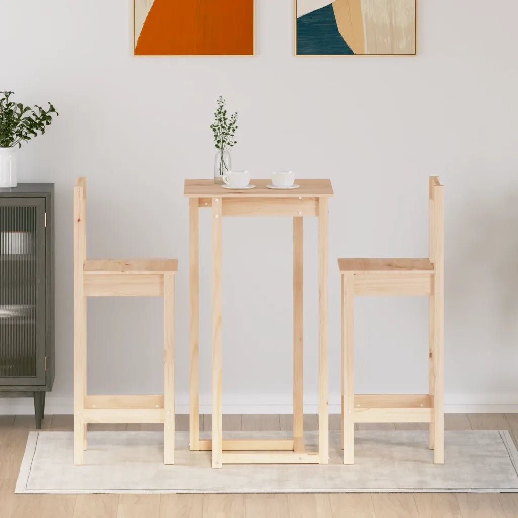 Set da Bar 3 pz in Legno Massello di Pino CFW8239571