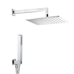 Kit Soffione Doccia Quadrato 25x25 cm in Ottone Estro Quadro 25