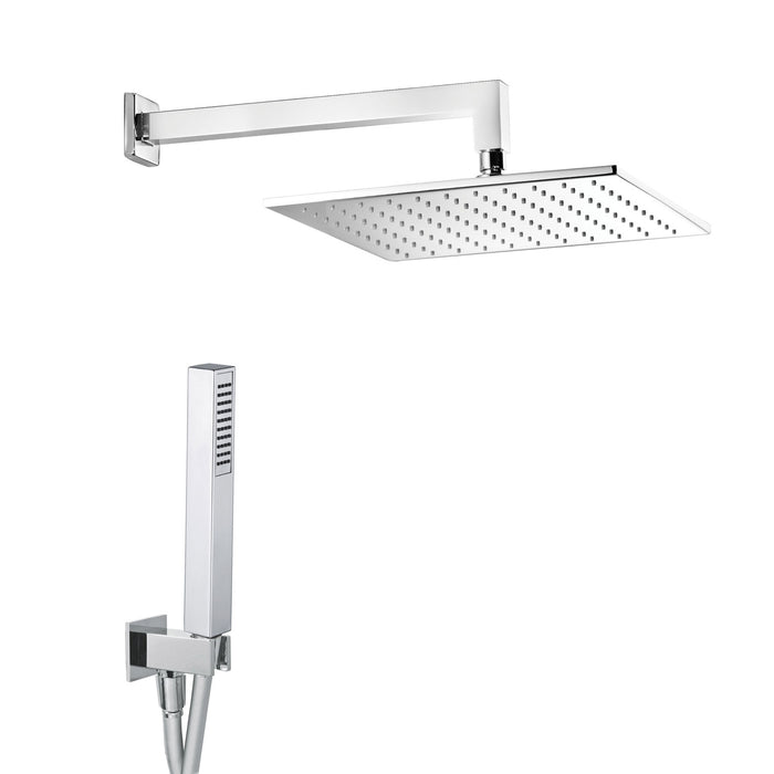 Kit Soffione Doccia Quadrato 25x25 cm in Ottone Estro Quadro 25