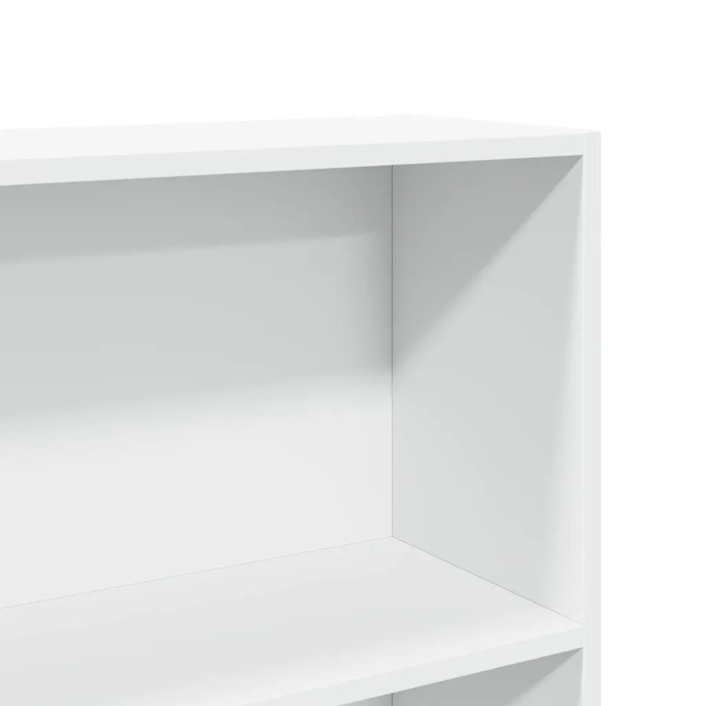 Libreria-Scaffale per Libri-Mobile di Stoccaggio Bianca 80x24x176 cm in Legno Multistrato