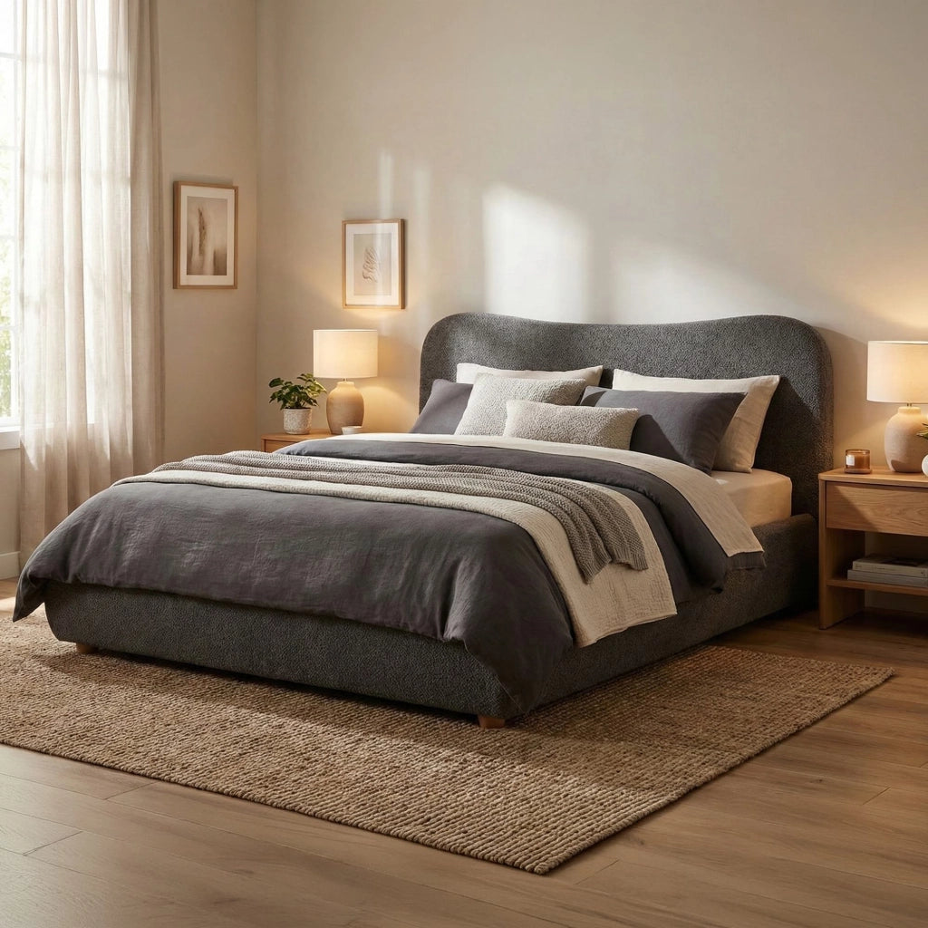 Letto Maido Teddy in tessuto 160x200 cm 1