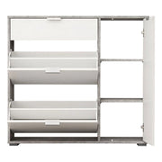 Mobile Portascarpe Fabriano, Scarpiera un Cassetto, 102x33x94.5h cm Bianco