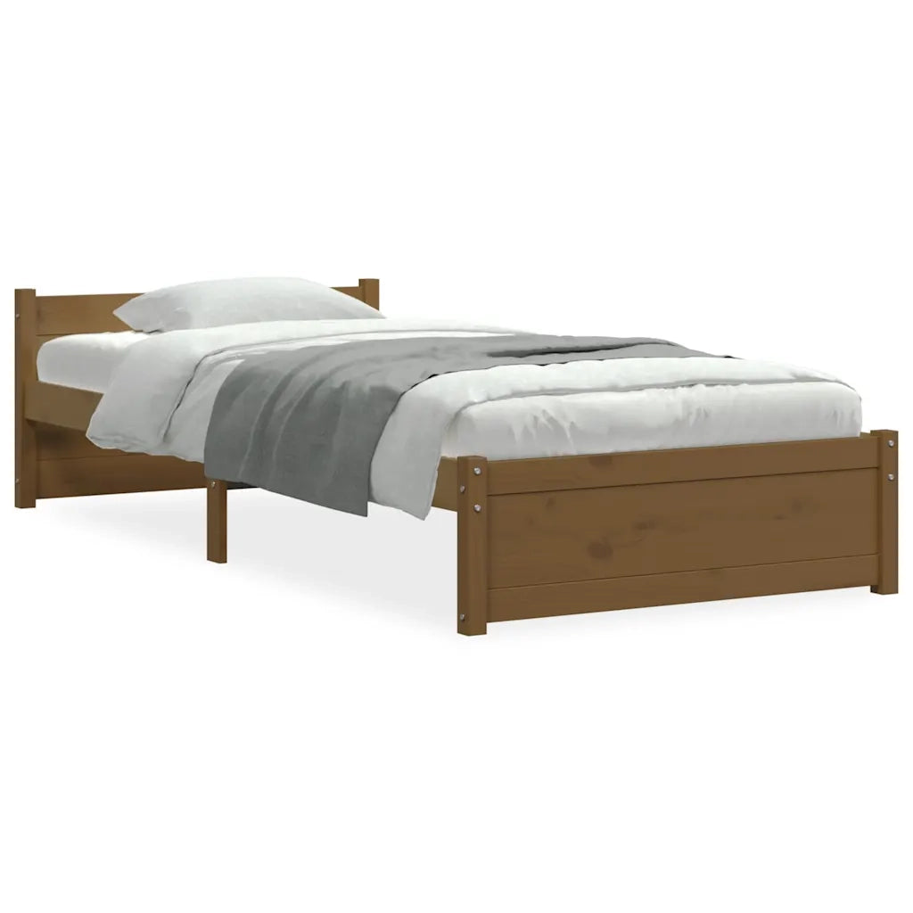 Giroletto senza Materasso-Struttura Letto Ambra in Legno Massello 75x190 cm 404442