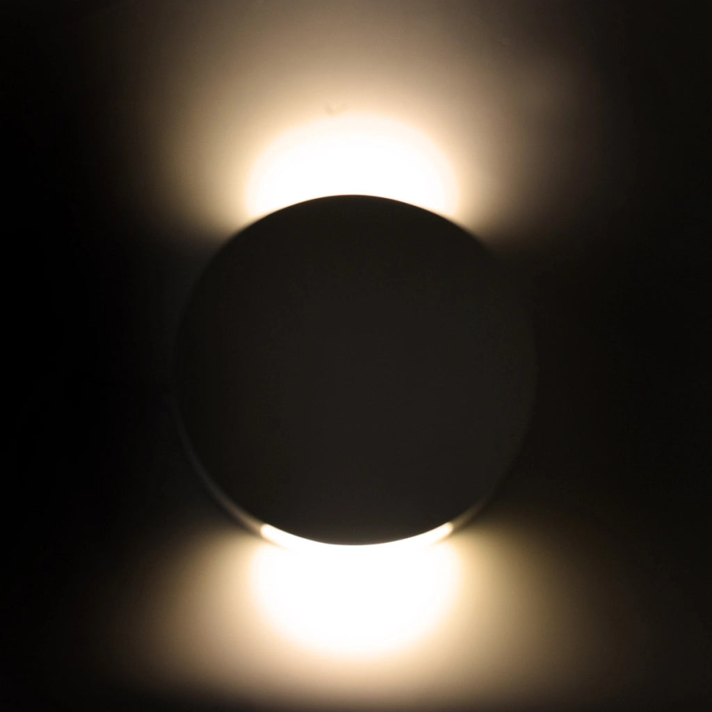 APPLIQUE LED SLIM TONDA 6W LUCE CALDA - DOPPIA EMISSIONE UP AND DOWN IDEALE PER ARREDI CONTEMPORANEI