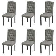 Sedie da Pranzo 6 pz Grigio in Tessuto cod mxl 25254