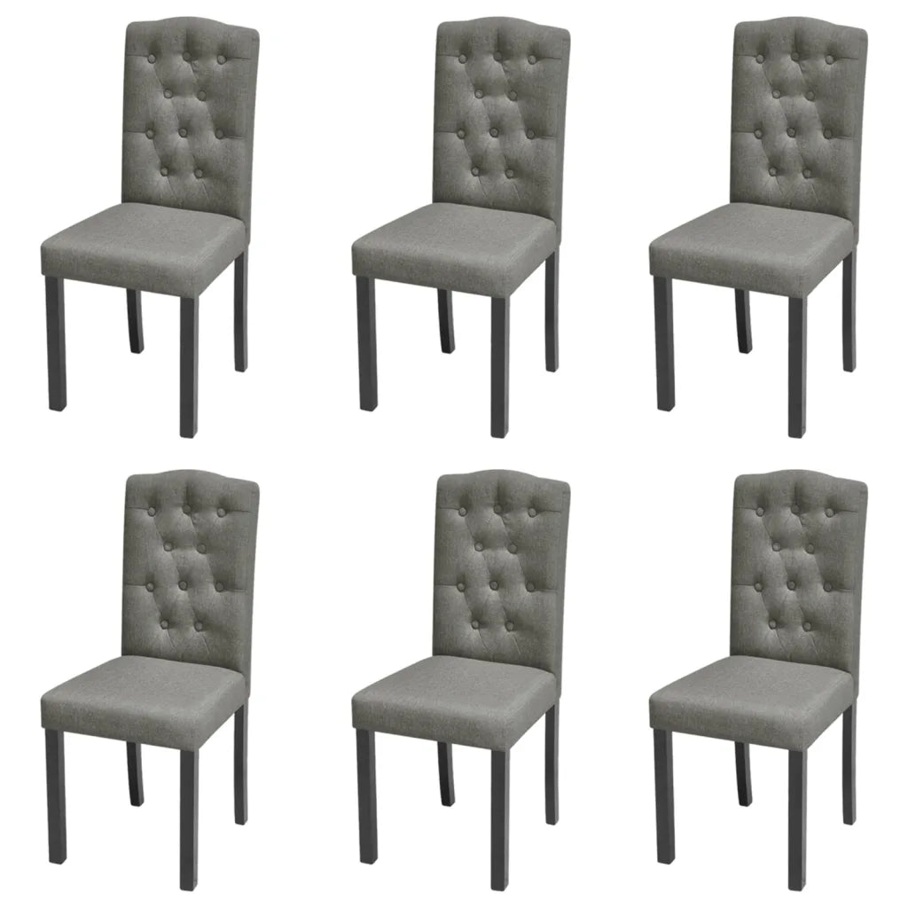 Sedie da Pranzo 6 pz Grigio in Tessuto cod mxl 25254