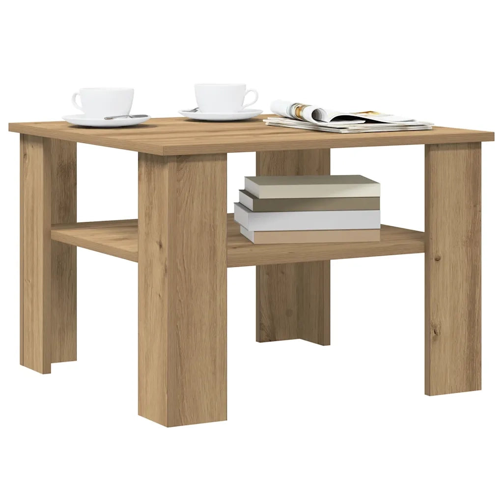 vidaXL Tavolino Salotto Rovere Artigianale 60x60x42 cm in Truciolato