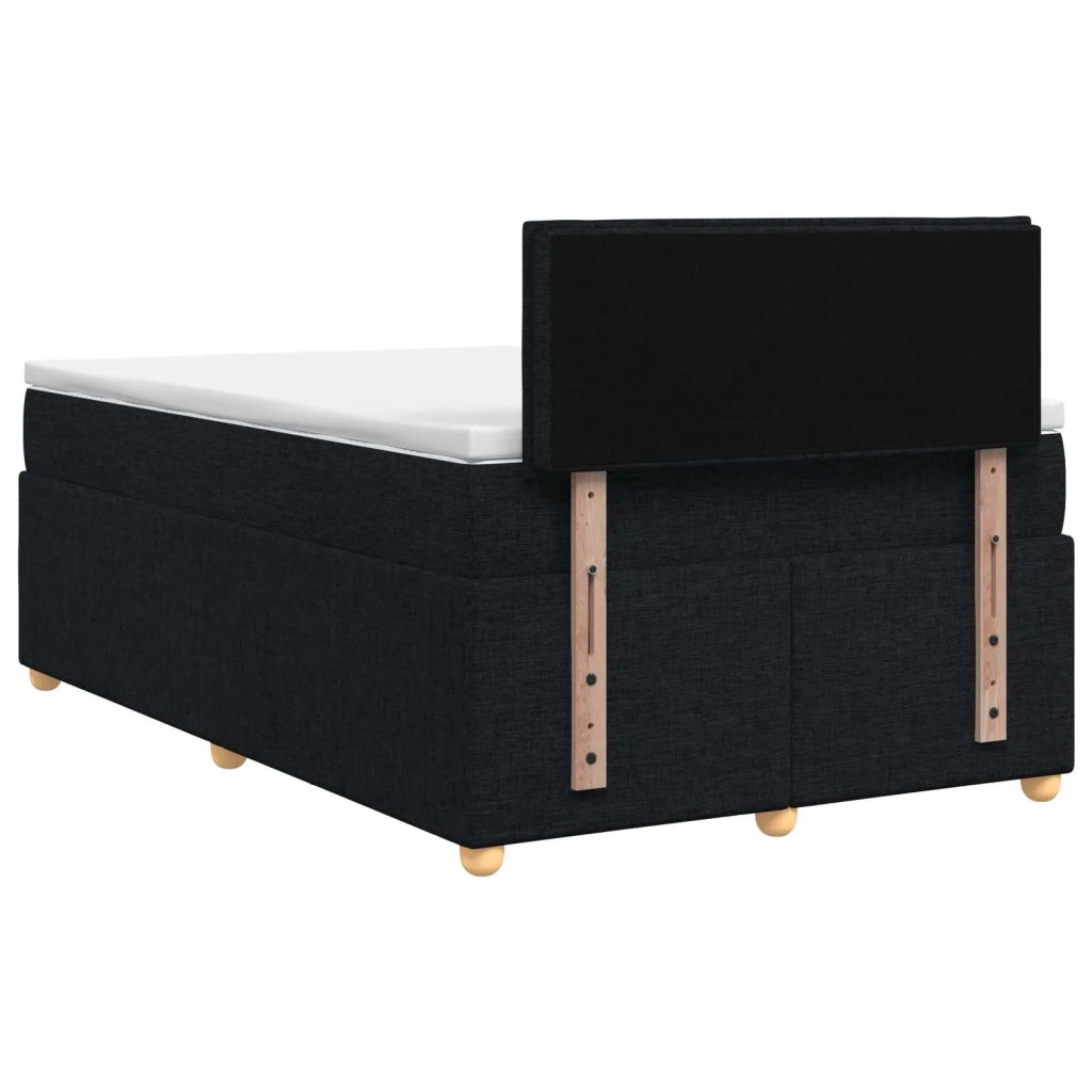 Letto box spring con materasso Nero 120 x 190 cm Tessuto 3450904