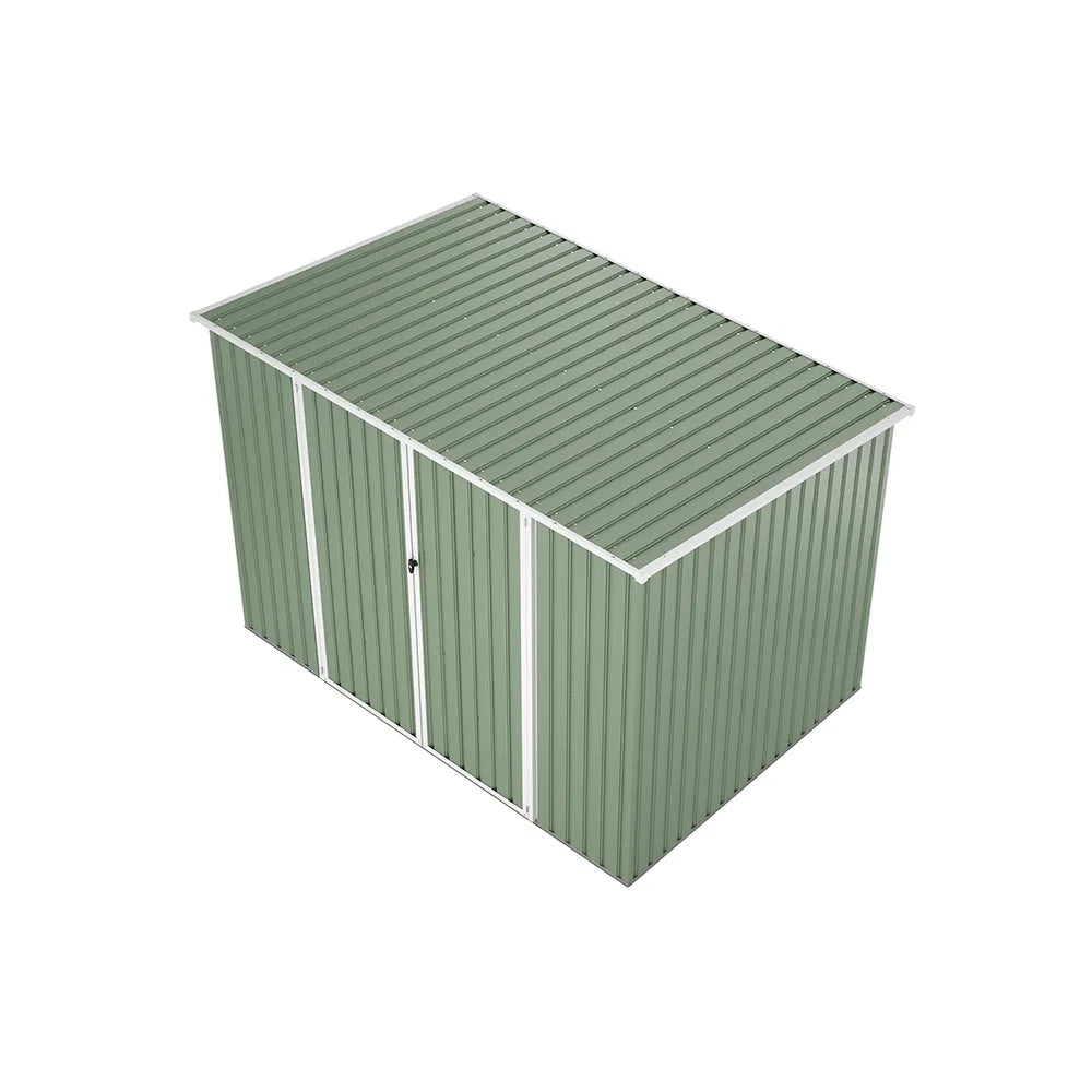 Casetta da giardino in acciaio zincato verde 2,77x1,93xh1,96m -91kg - 5,35 metri quadri