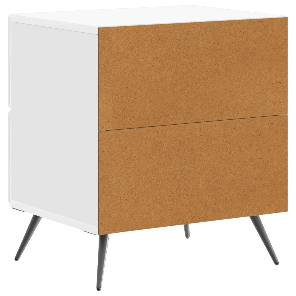 Armadio da Notte con cassetto Bianco Lucido 43 x 34,5 x 47,5 cm 895453