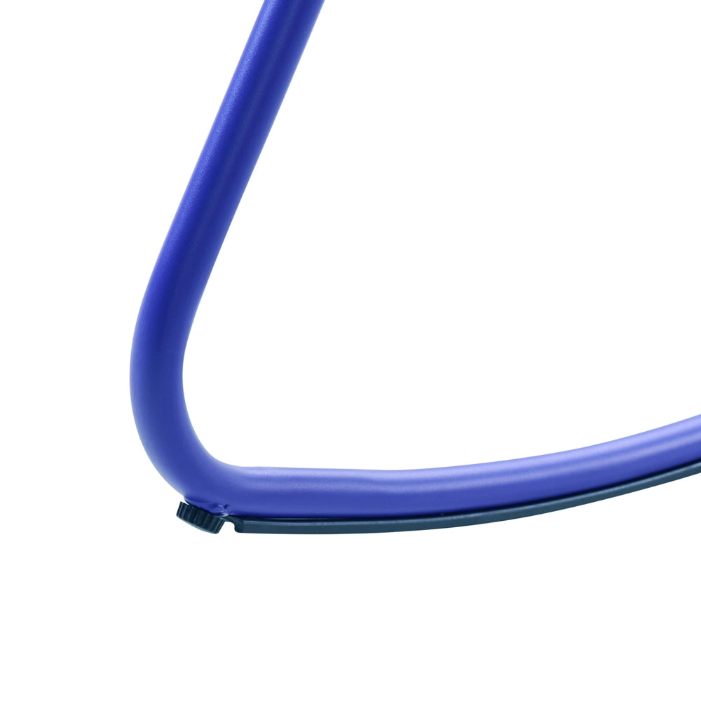Sedia a dondolo da giardino blu alluminio a doghe Design moderno per esterni