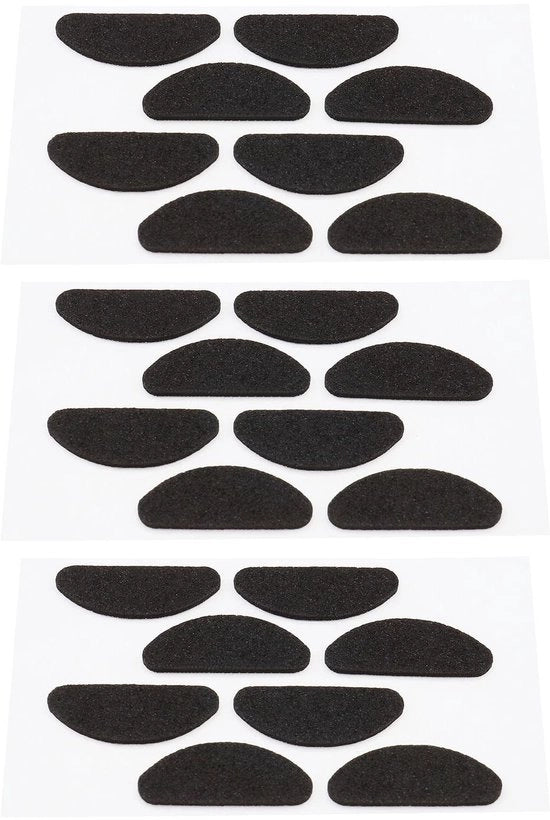 Pads per Neus - Anti-slip - Nero - Autoadesivi - Comodi per Utenti di Occhiali - 100 Pari