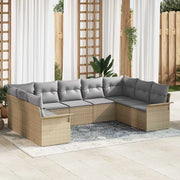 Set Divano da Giardino con cuscino Beige polyrattan 3345520