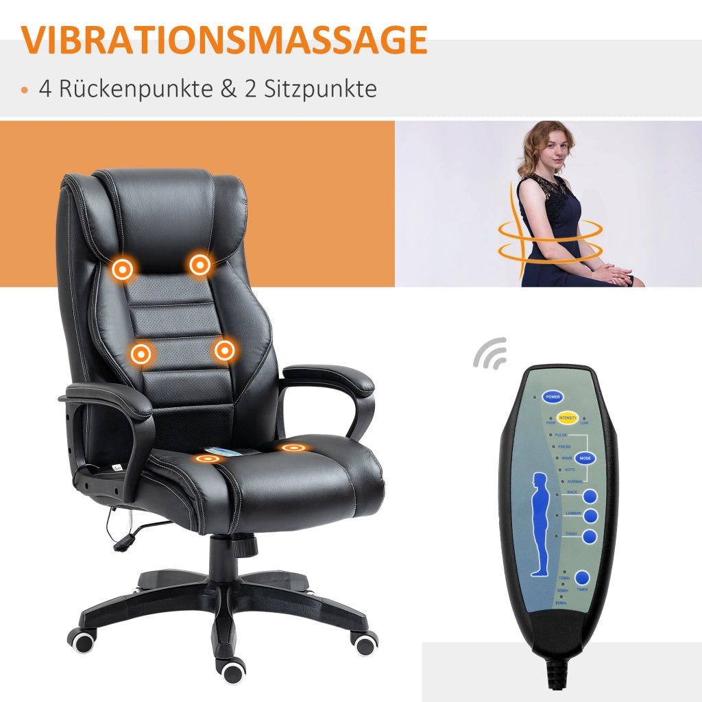 Sedia da ufficio ergonomica con massaggio ¨C zephmum ¨C nera