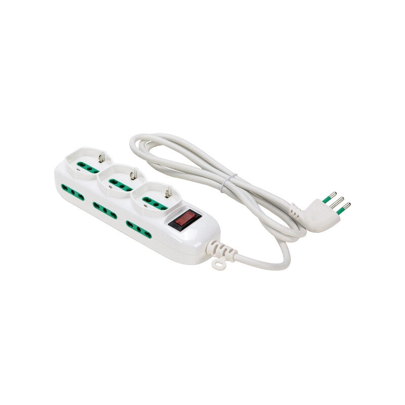 FME 474164 MULTIPRESA 6P BIP+3BIP/SCHUKO SPINA 10A- 1,0 pz