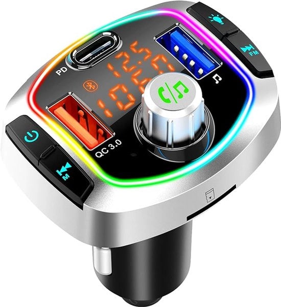 Adattatore di radio per auto con Bluetooth, lettore MP3 senza fili, compatibile con TF-kaart e stick USB