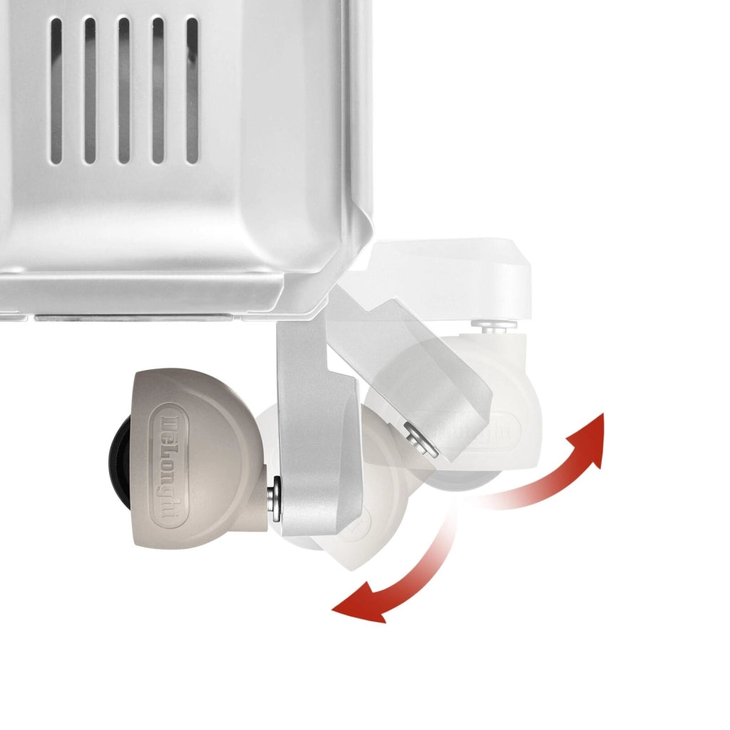 De'Longhi V550918T.WB Serie Vento Radiatore ad Olio 9 Elementi 1800W Timer Antigelo per ambienti fino a 54 m² colore Bianco