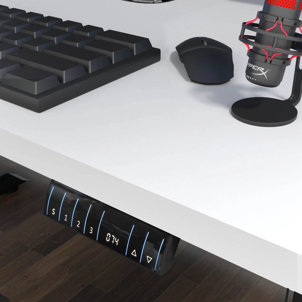 SCRIVANIA BIMOTION DESK 1S NERO OPACO BIANCO OPACO 140x70