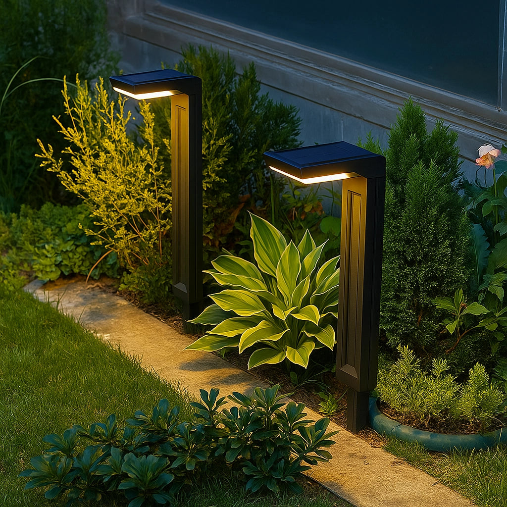 Lampioncino Lampione Paletto LED con Pannello Solare e picchetto da Giardino 6W CCT Luce calda, Luce fredda, Luce Naturale, IP65, 200 lumen