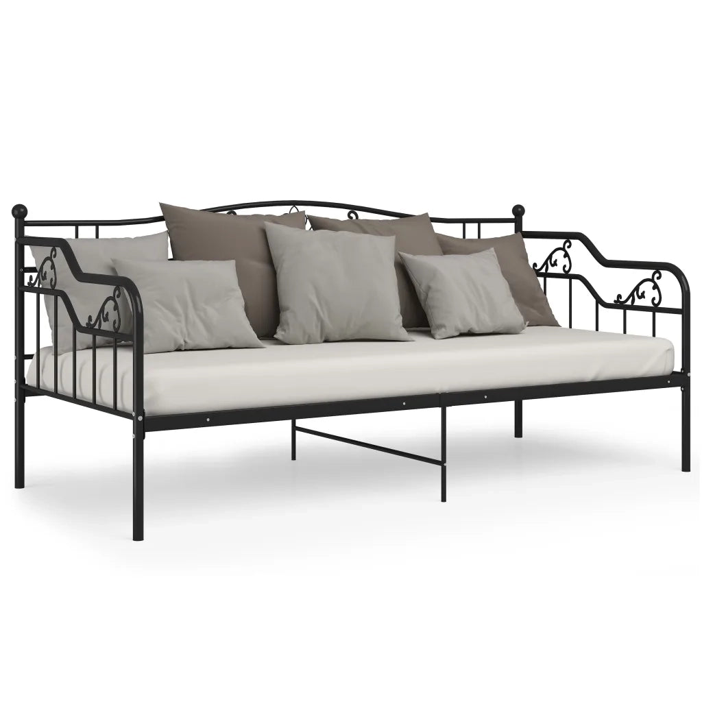 Divano letto | Sof¨¤ letto | Letto singolo Telaio Nero in Metallo 90x200 cm