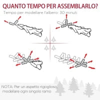 Albero di Natale Slim Artificiale 180 cm con Rami Realistici, Albero di Natale Innevato Alto e Stretto con Base Pieghevole, Verde