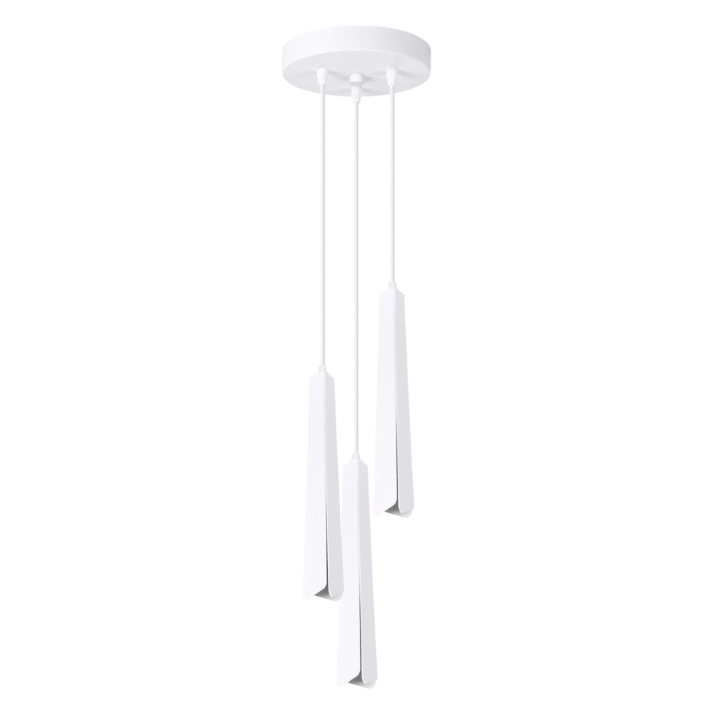 Lampada sospensione Reflex bianca 3 luci G9 Pure Lume