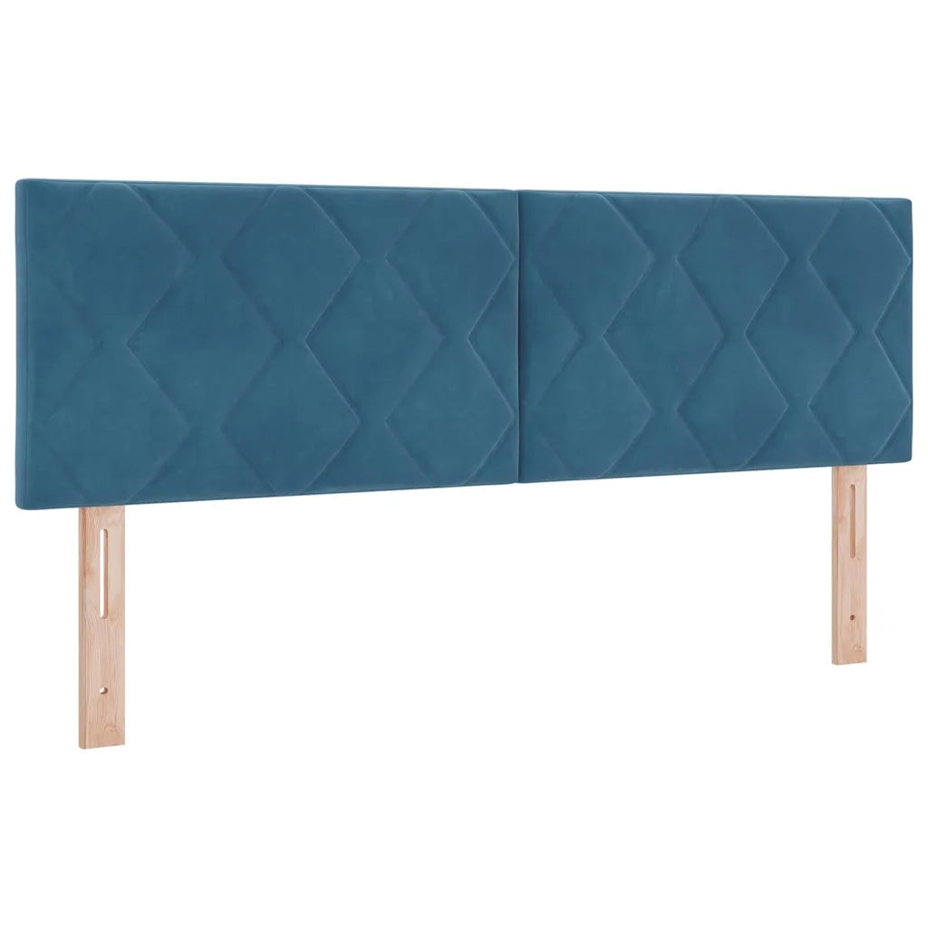 Letto a molle con testiera Blu scuro 140 x 200 cm Velluto 3340446