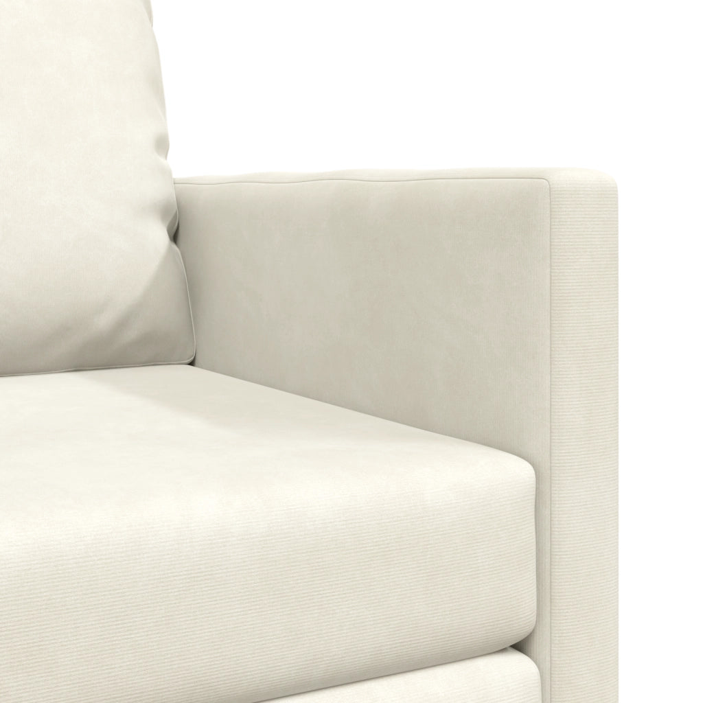 Letto Sofa 2-in-1 Crema 74x77x81 cm in Velluto