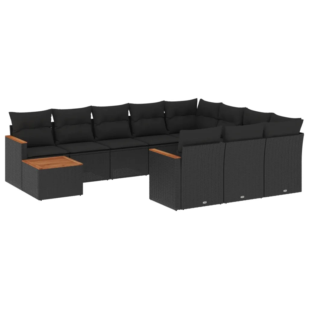 Set Divani da Giardino 11 pz con Cuscini in Polyrattan Nerocod mxl 114558