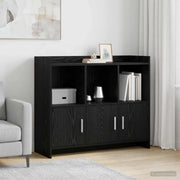 Credenza Rovere Nero 98,5 x 33 x 80 cm Legno ingegnerizzato 8011140