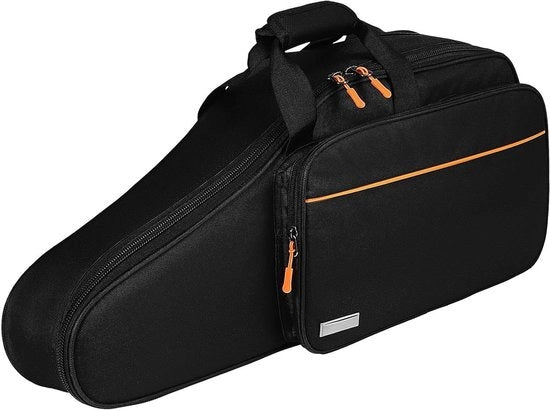 Zak per viaggio per saxofono con tessuto impermeabile Oxford e imbottitura di 18 mm - Borsa e tasca per trasportare il saxofono tenore - Leggero e nero - Ideale per viaggi
