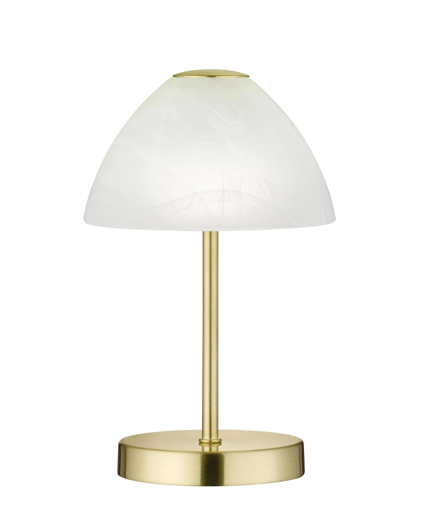 Lampada tavolo da Interno a LED in Metallo Ottone Satinato
