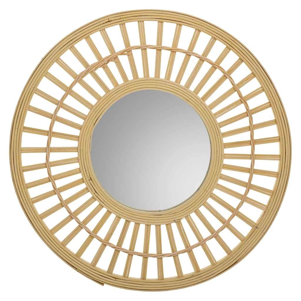 Specchio in bambù marrone d46,5x2h